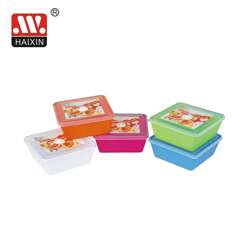 2.2/2.8L Square plastic food container with venting hole