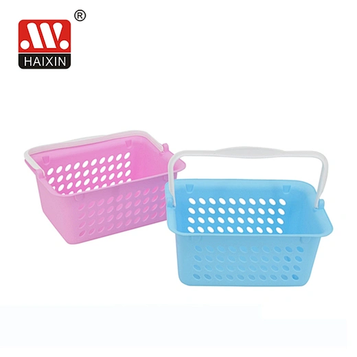 plastic basket with round holes