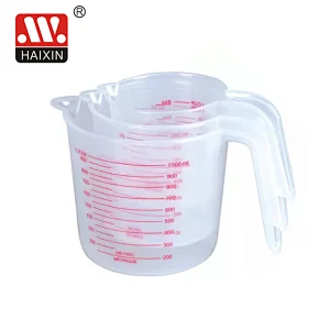 Plastic Measuring Cup with Angled Grip and Spout for Flour Oil Powder Series