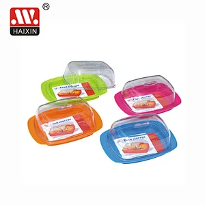 Plastic Clear Butter Container Rectangular Cheese Box for food storage