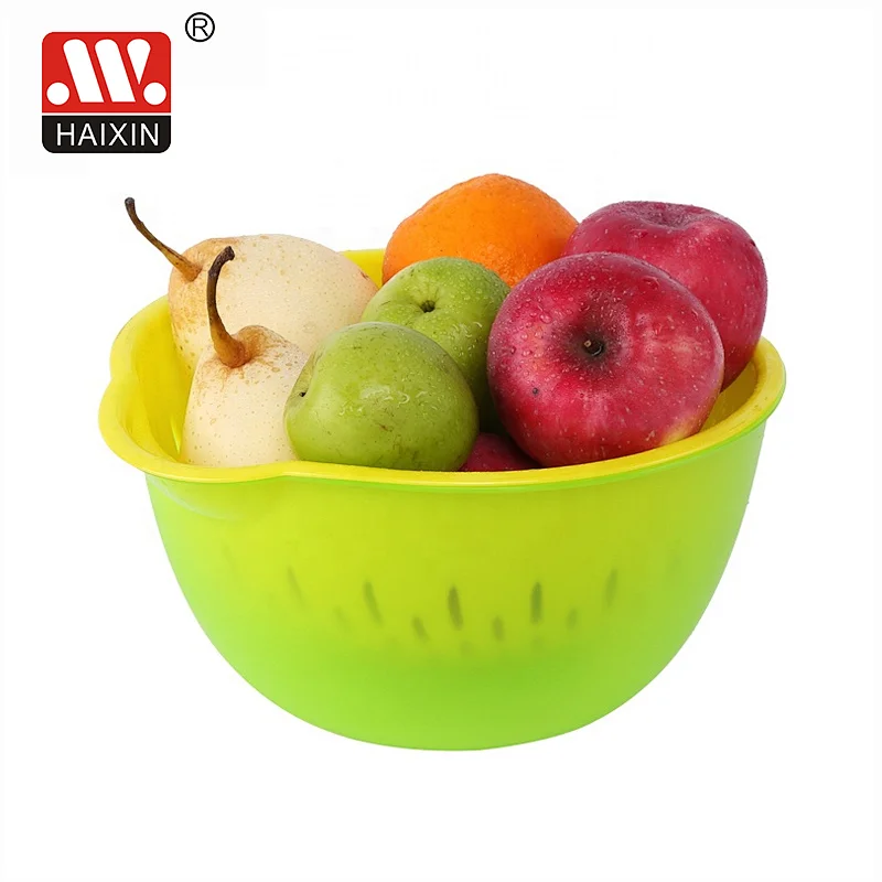 3.3/4.7/6.2L Plastic colander bowl set
