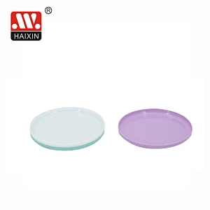 Plastic Round Dinner Plates Reusable BPA Free