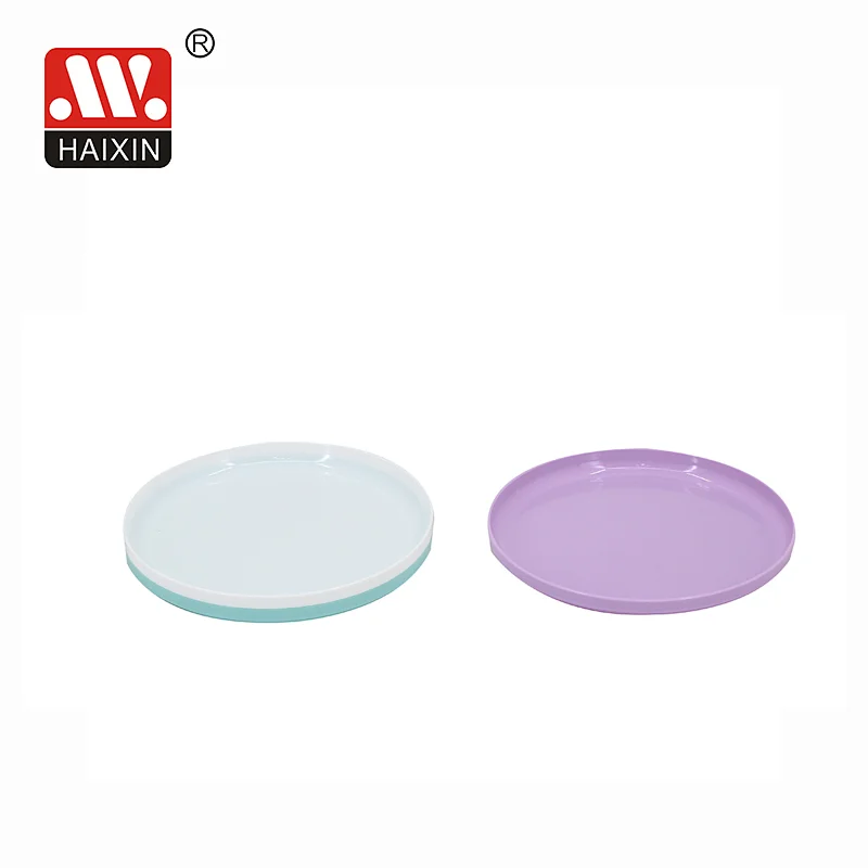 Plastic Round Dinner Plates Reusable BPA Free