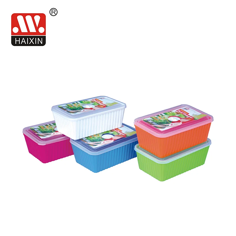 1.65/2.5L Rectangle plastic food container with venting hole