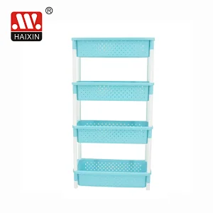 4 Layers Plastic Storage Shelf Organizer Rack for Kitchen Bathroom