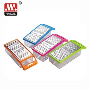 kitchen cheese grater set with clear conainer with fine and coarse metal hand