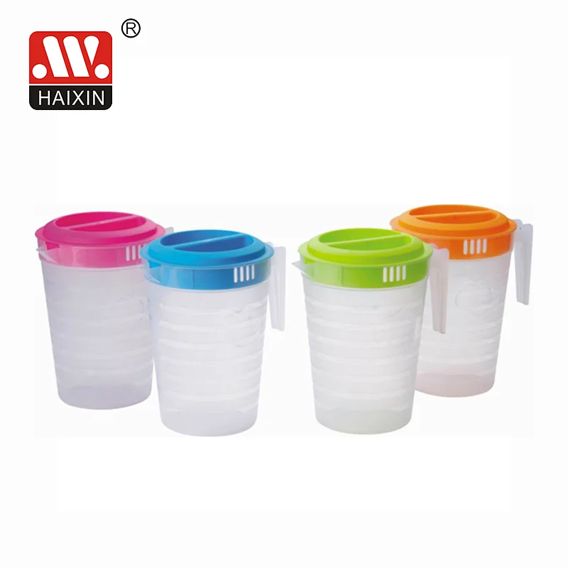 4L/2L/3.5L PP plastic pitcher big size  with handle assorted color BPA free