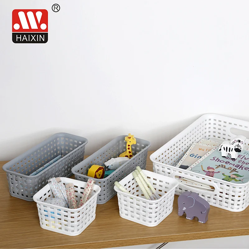 5 pcs plastic bamboo basket orginizer BPA free assorted color