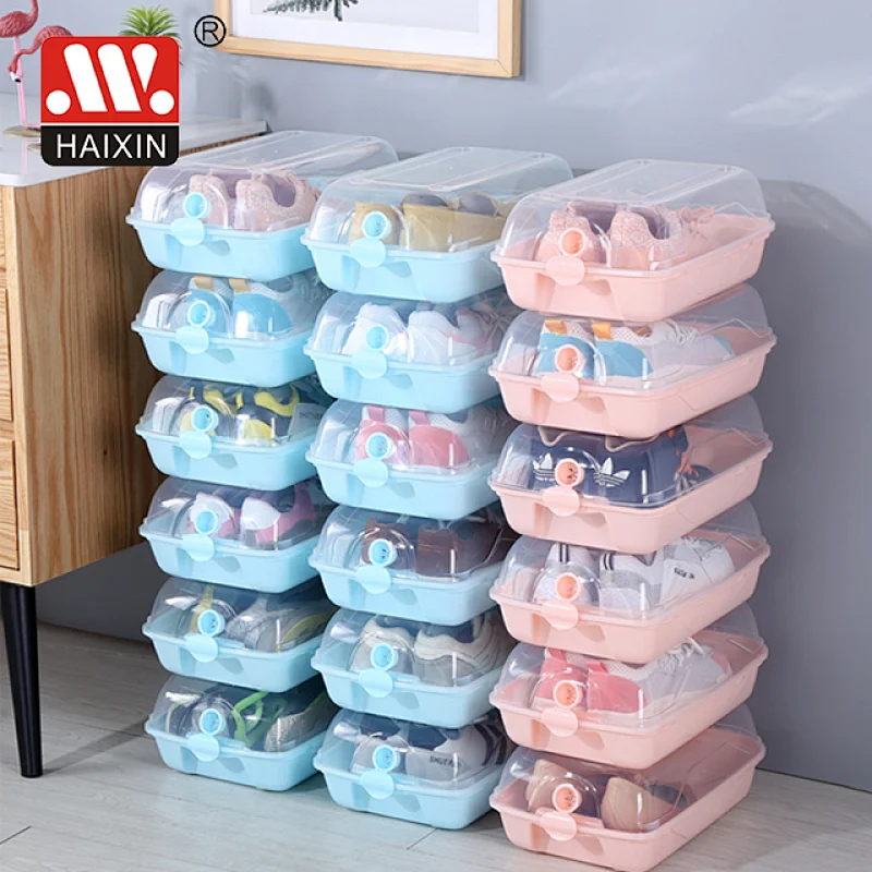 Transparent Shoe Plastic Storage Artifact Clamshell Drawer Type Box for male