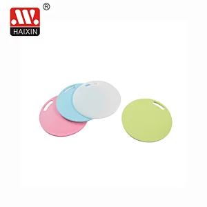 chopping board round shape with handle PP material BPA free macoron color small size
