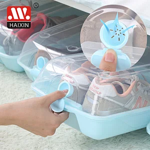 Transparent Shoe Plastic Storage Artifact Clamshell Drawer Type Box for male