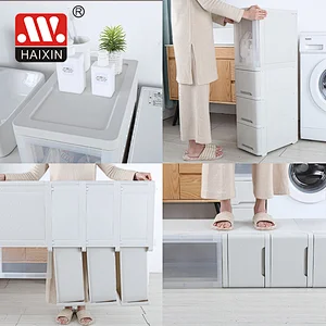 Household Plastic Storage Cabinet with Drawers and Container