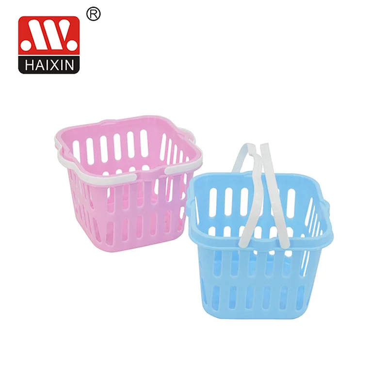 Multipurpose Hollow Small Storage Basket With Double Handles Mini Shopping Handy Basket 4L