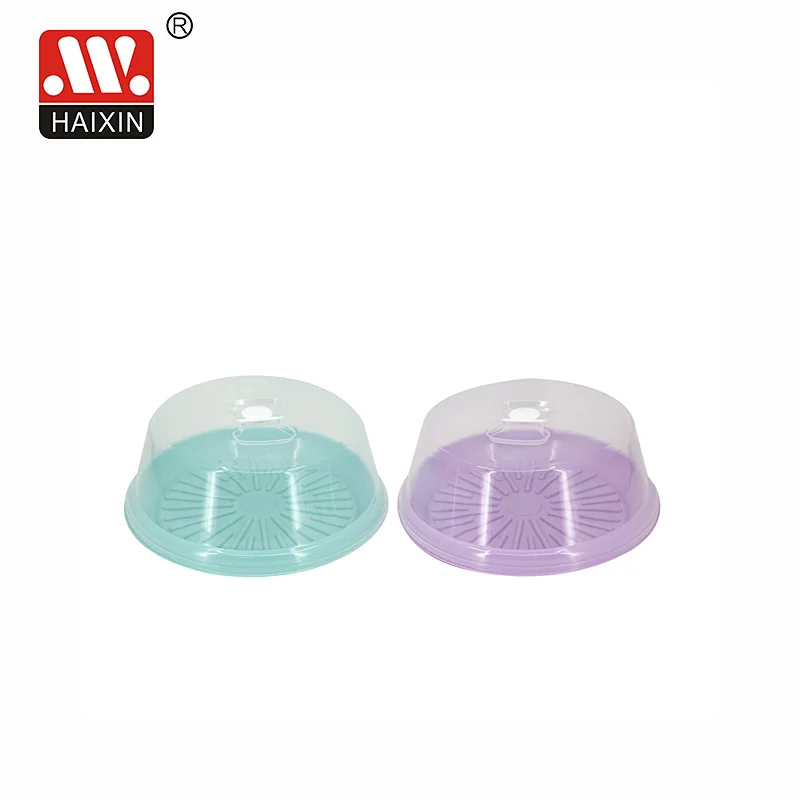 Plastic kitchenware round transparent cake server