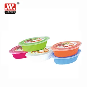 1.75L/2.4L Oval plastic food container with venting hole