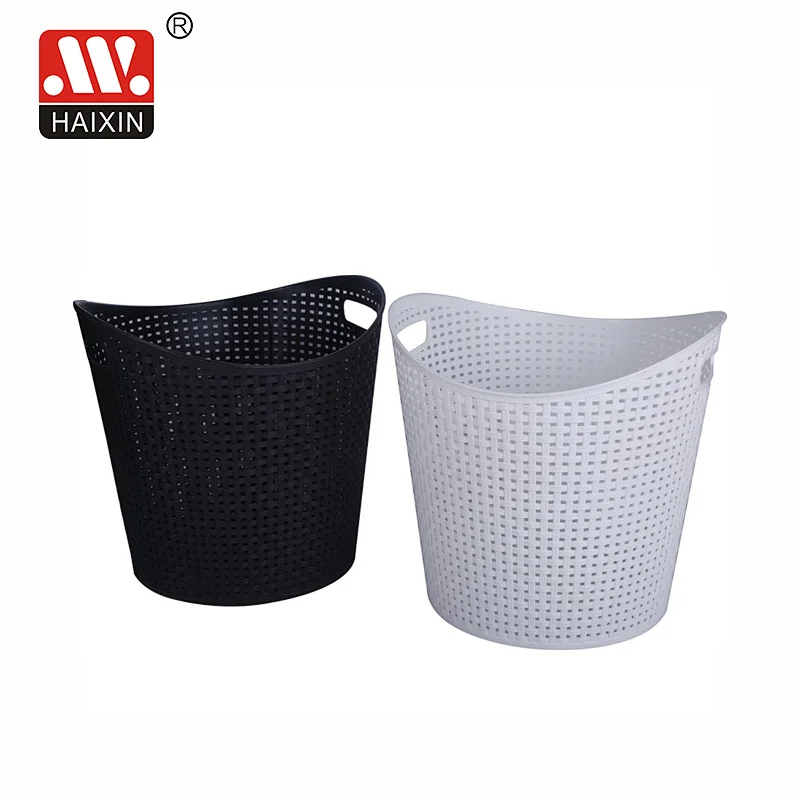 24L PP Rattan Laundry round Basket Dirty Clothes Organizer