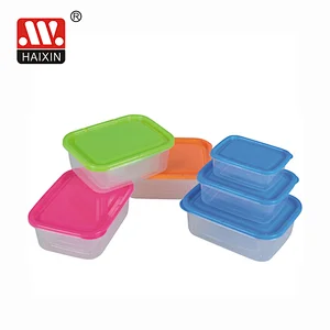 Plastic Food Container Set of 3pcs/2pcs With Lids Clear Rectangular Lunch Boxes Food Grade