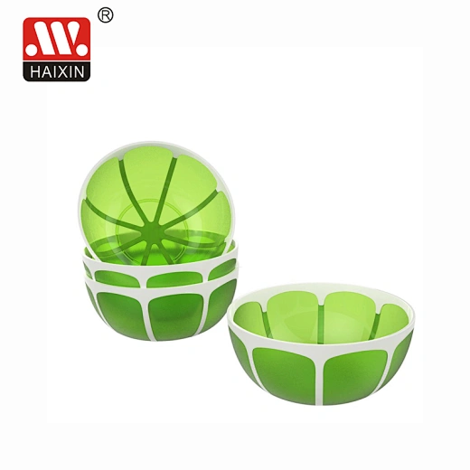 double color salad bowl Lemon bowl 0.65L fruit bowls plastic salad bowl kitchen bowls round