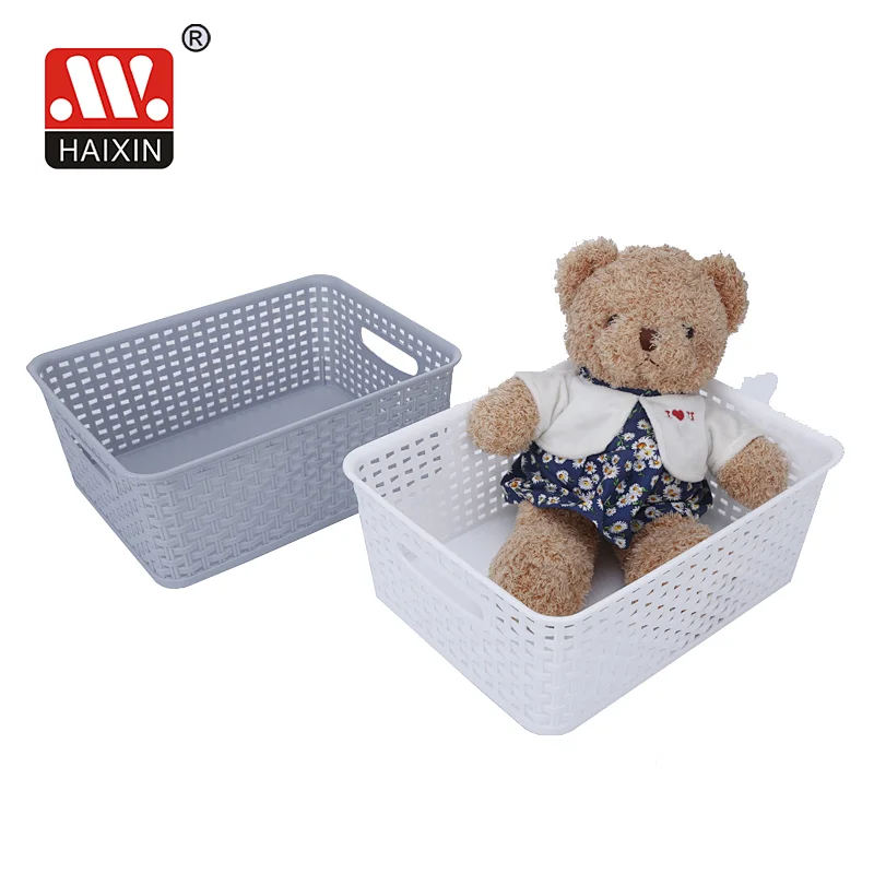 plastic handy baskets with holes bamboo pattern