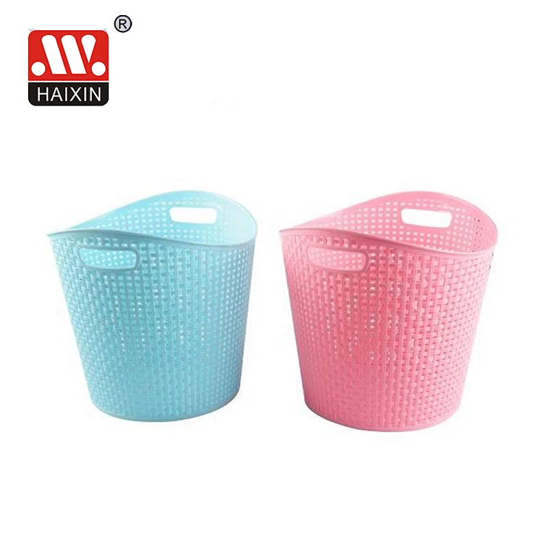 24L PP Rattan Laundry round Basket Dirty Clothes Organizer