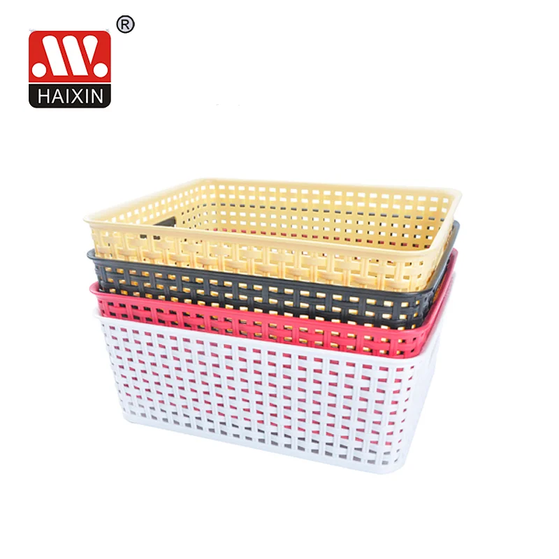 New Design rectangular 5L basket multipurpose use plastic hollow basket