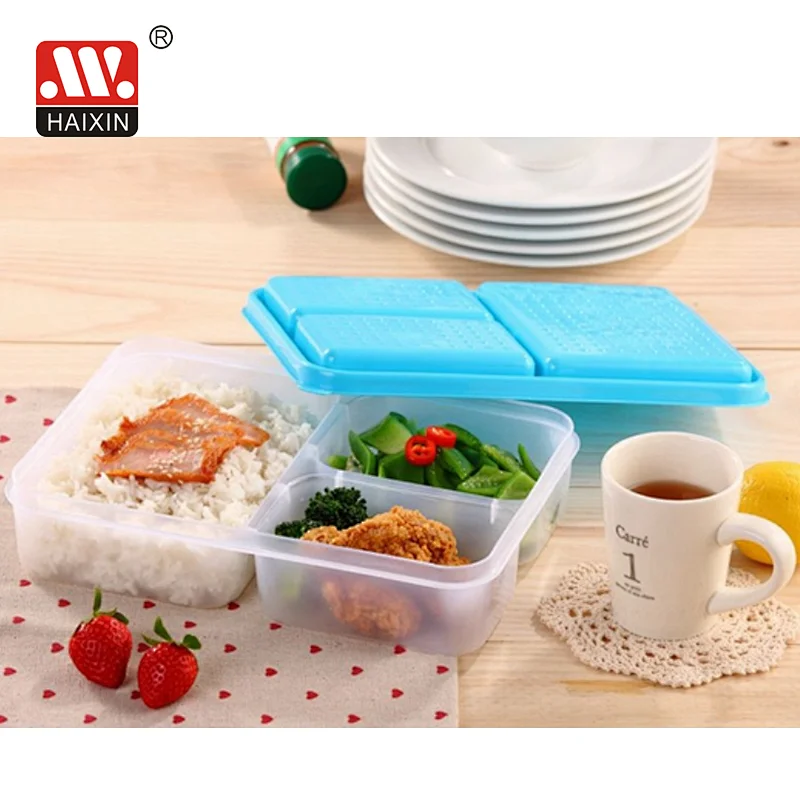 1.4L 2 Compartment Plastic Food Box For Kids and Adults