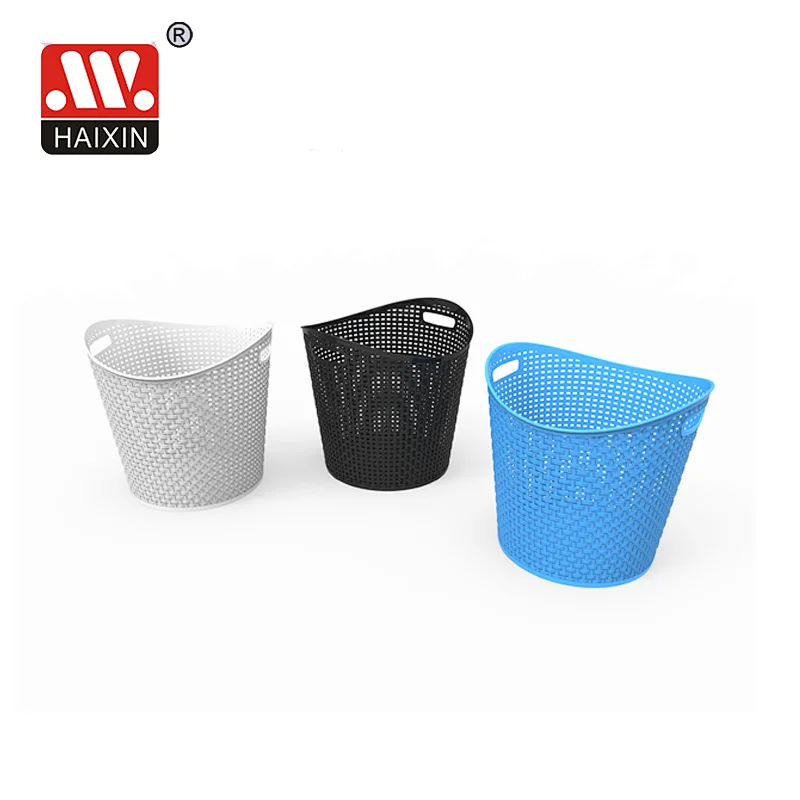 24L PP Rattan Laundry round Basket Dirty Clothes Organizer