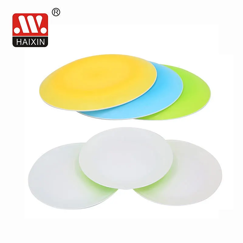 plastic double color  food plate  fruit plate double color food plate middle size