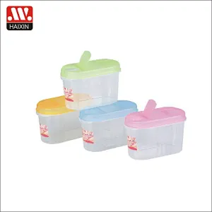 Labeling Tall Oval Food Storage Container with Easy Pouring Lid Series