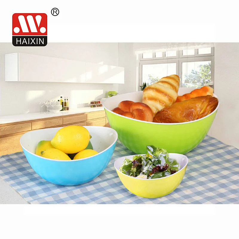 round salad bowl 0.43L plastic double color bowl kitchen bowl bowl  fruit bowl