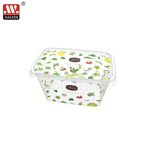 Plastic Microwave In-Mold Labeling Cereal Storage Container with Lid