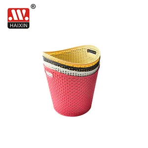 24L PP Rattan Laundry round Basket Dirty Clothes Organizer