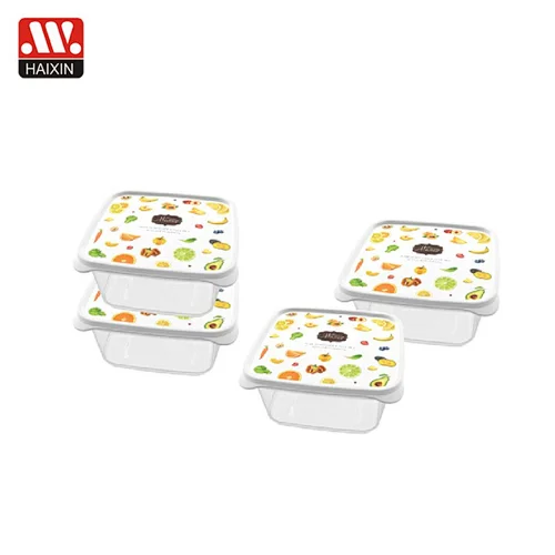 500ml Certified Healthy Bento Boxes with IML Lids Food Saver Set