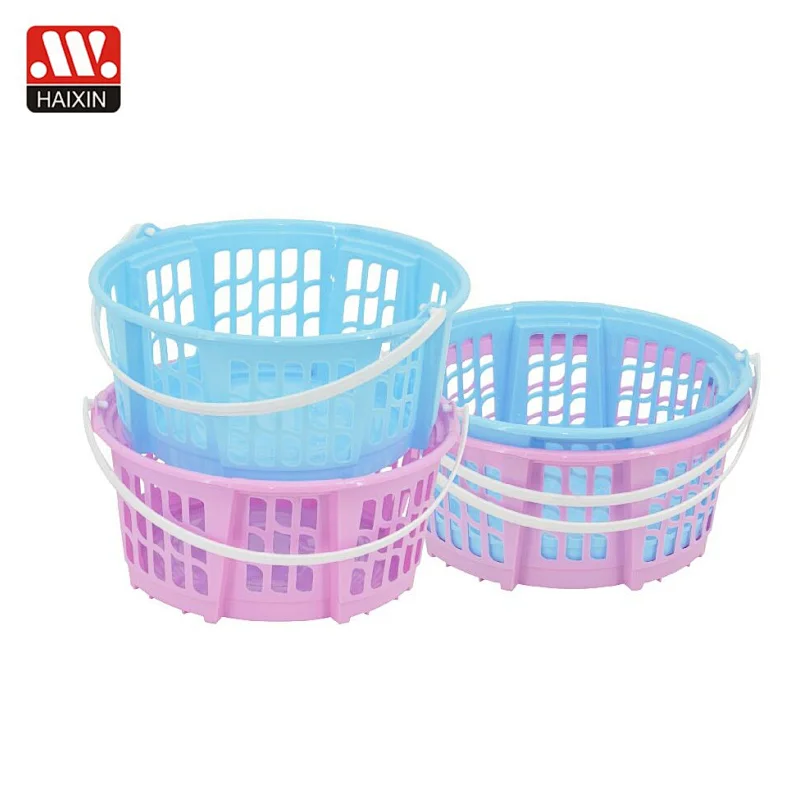 4L Round Plastic Shower Caddy Dorm with Handle for Bathroom