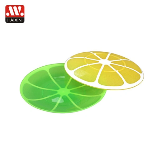 double color plate Lemon plate fruit plate plastic double color lemon plate small size