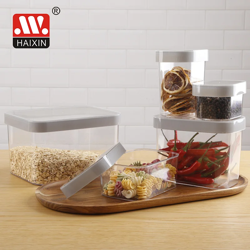 1L Durable Rectangular Food Grade Air Tight Canister