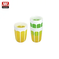 double color cup Lemon cup  water cup  plastic double color lemon cup 0.42L