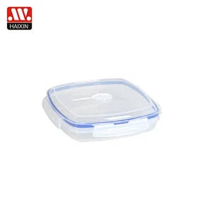 0.91L square snaplock airtight food container with venting hole