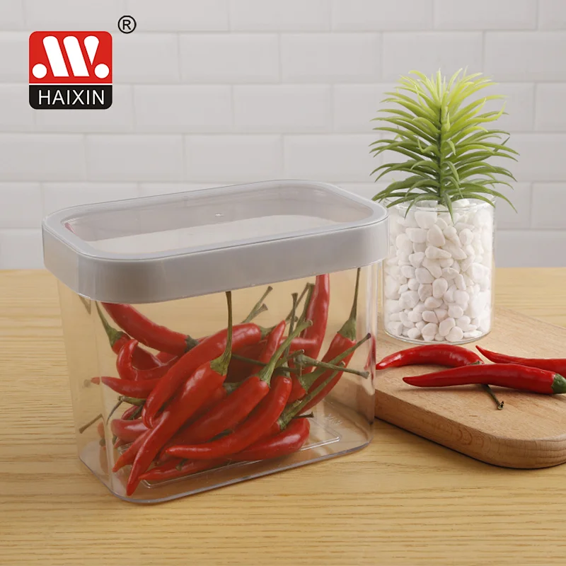 1L Durable Rectangular Food Grade Air Tight Canister