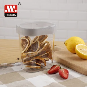 440ml AS Clear Square Plastic Canister