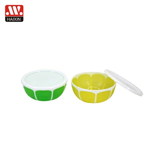 haixing plastic 3L fruit bowls plastic salad bowl with lid