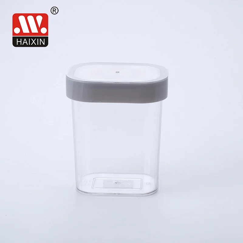 440ml AS Clear Square Plastic Canister