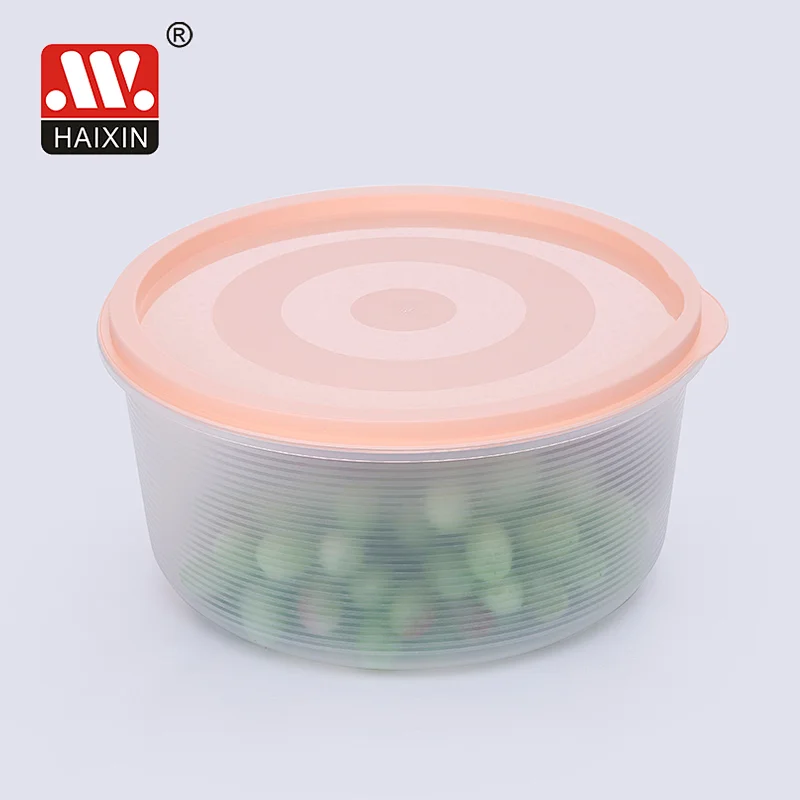 Pack of 7 Multi-Size Round Plastic Food Containers with Colorful Lids