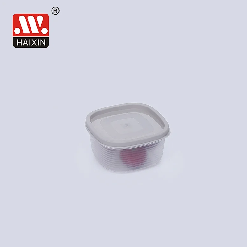 Pack of 7 Multi-Size Square Plastic Food Containers with Colorful Lids