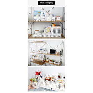 Home Stackable Plastic Storage Baskets and Organizers 11" Long