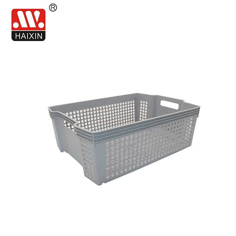 rectangle stackable garden container storage plastic basket with wheels