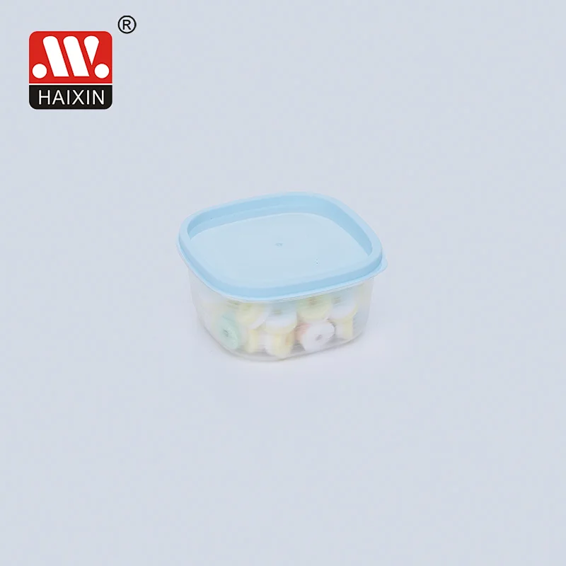 Pack of 7 Multi-Size Square Plastic Food Containers with Colorful Lids