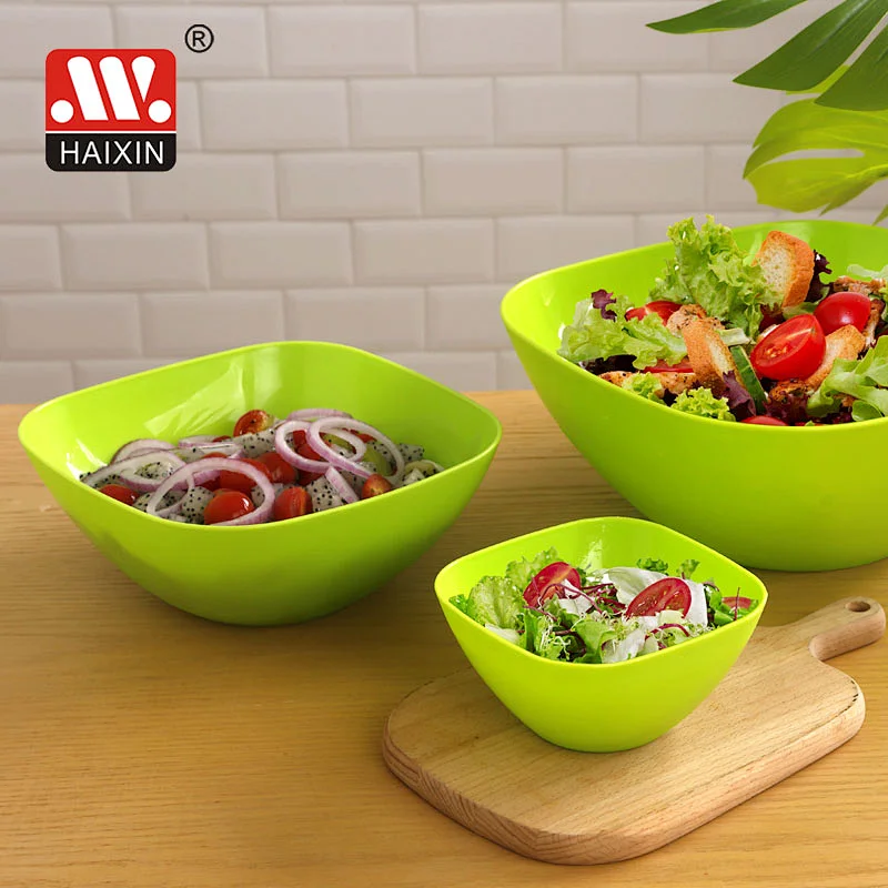 square salad bow plastic salad bowl kitchen bowl food  bowl  fruit bowl