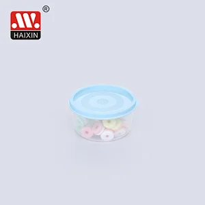 Pack of 7 Multi-Size Round Plastic Food Containers with Colorful Lids