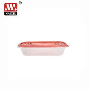 950ml Microwavable Translucent Plastic Deli Container and Lid Combo Pack